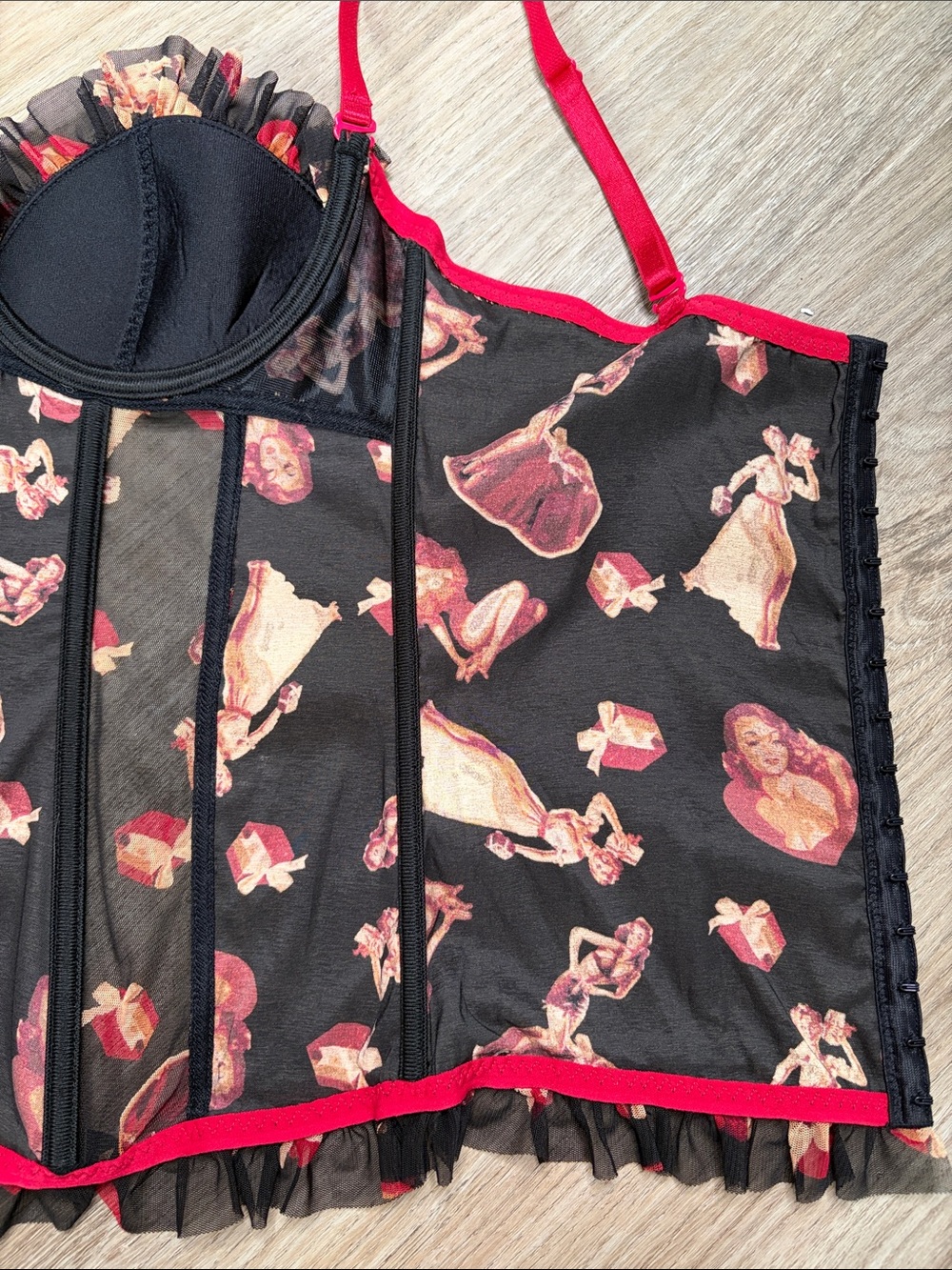 2005 RARE NWT Victoria's Secret Sexy Little Things Pin Up Girl Corset Bustier - Picture 10 of 16